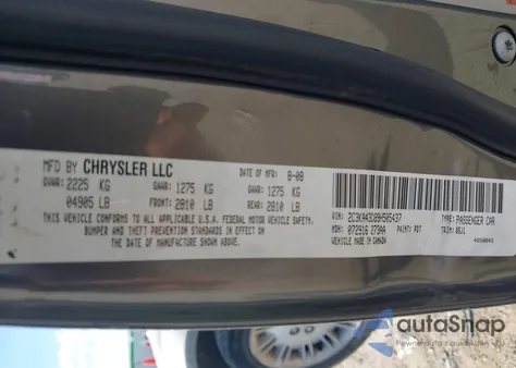 2009 Chrysler 300 Lx из США, поврежденный, VIN 2C3KA43D89H505437